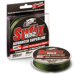 Sufix 832 Advanced Superline Braid Low-Vis Green 150yds