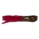 Gold Glitter & Flourescent Red